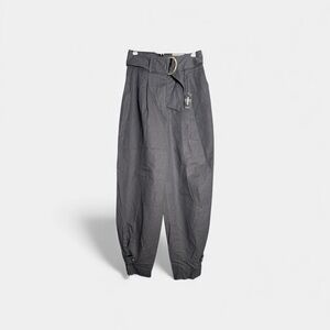 Express 90’s Style Charcoal Black Cargo Pants with Belt size 2 NWT